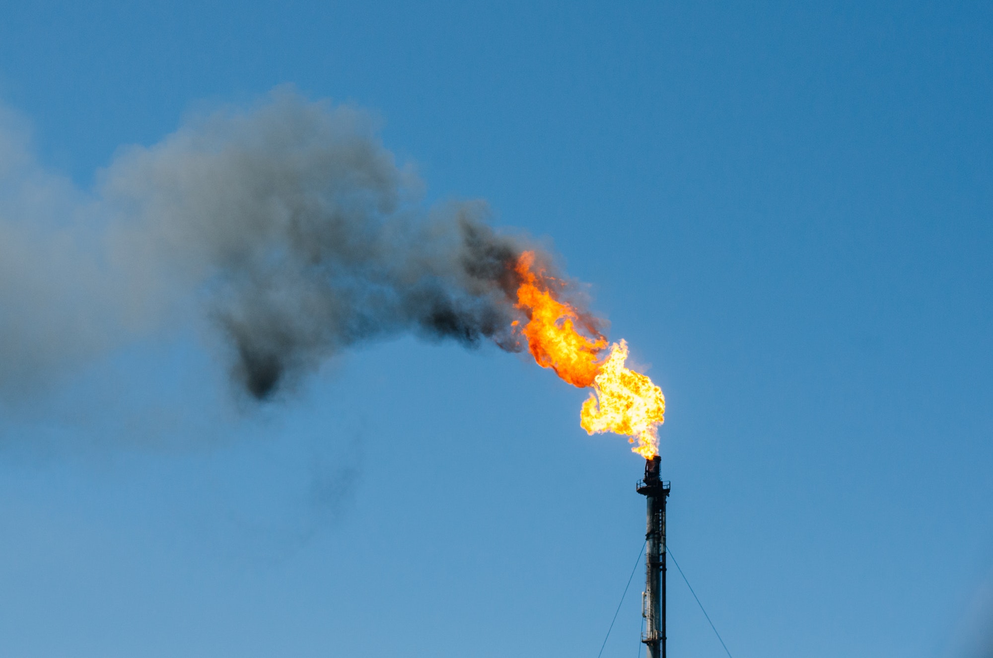 Oil refinery gas flare